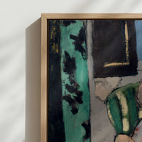 Framed Canvas - Close-up detail and texture of the framed canvas