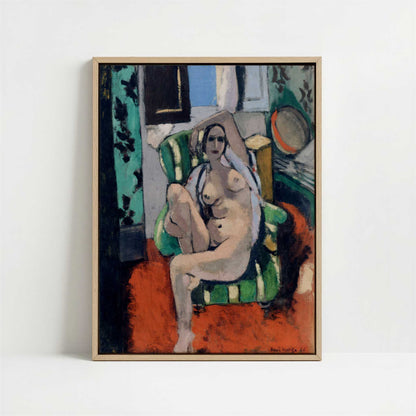 Framed Canvas - Framed canvas in oak color frame