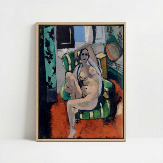 Framed Canvas - Framed canvas in oak color frame