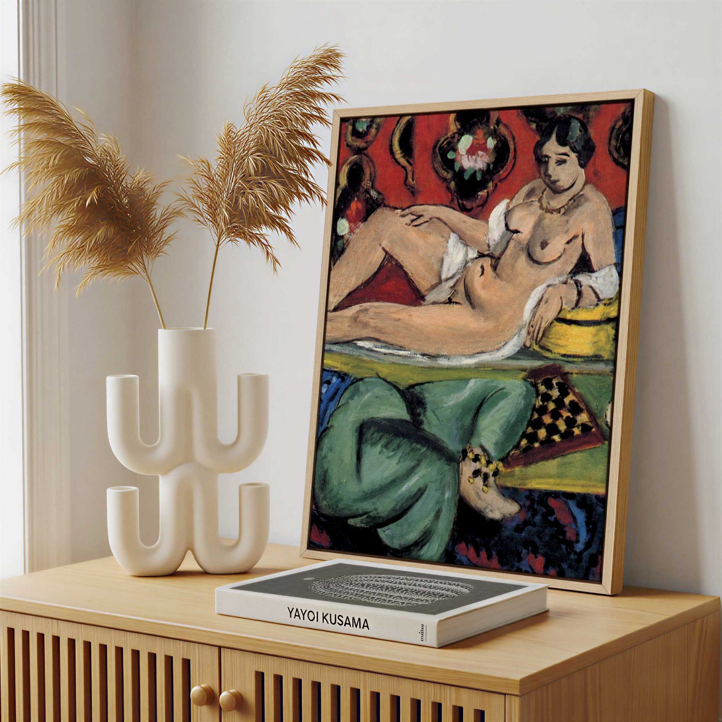 Framed Canvas - Framed canvas in a stylish interior setting