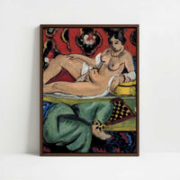 Framed Canvas - Framed canvas in dark wood color frame