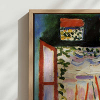 Framed Canvas - Close-up detail and texture of the framed canvas