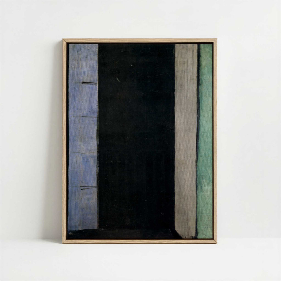 Framed Canvas - Framed canvas in oak color frame