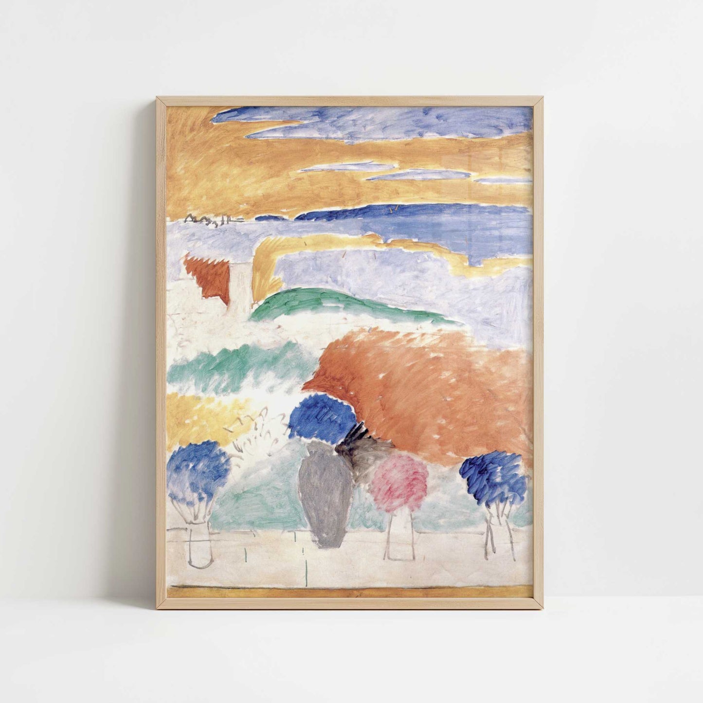 Open Window at Tangier (1913) by Henri Matisse – Art Print - Art print in oak frame
