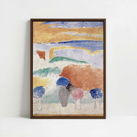 Framed Canvas - Framed canvas in dark wood color frame