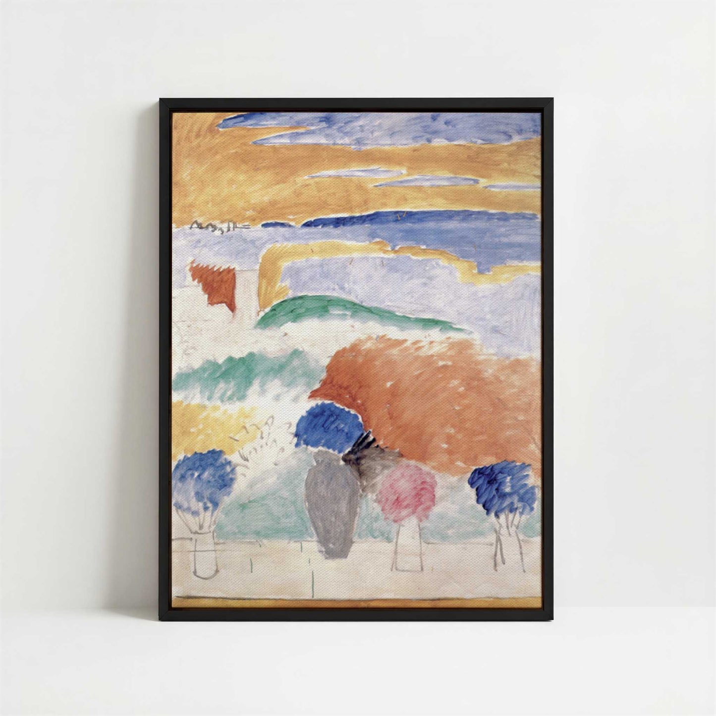 Framed Canvas - Framed canvas in black frame