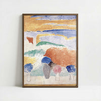 Open Window at Tangier (1913) by Henri Matisse – Art Print - Art print in dark wood frame