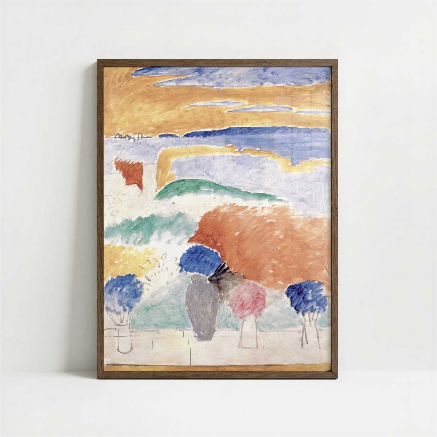 Open Window at Tangier (1913) by Henri Matisse – Art Print - Art print in dark wood frame