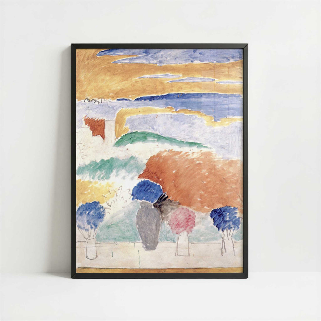 Open Window at Tangier (1913) by Henri Matisse – Art Print - Art print in black frame