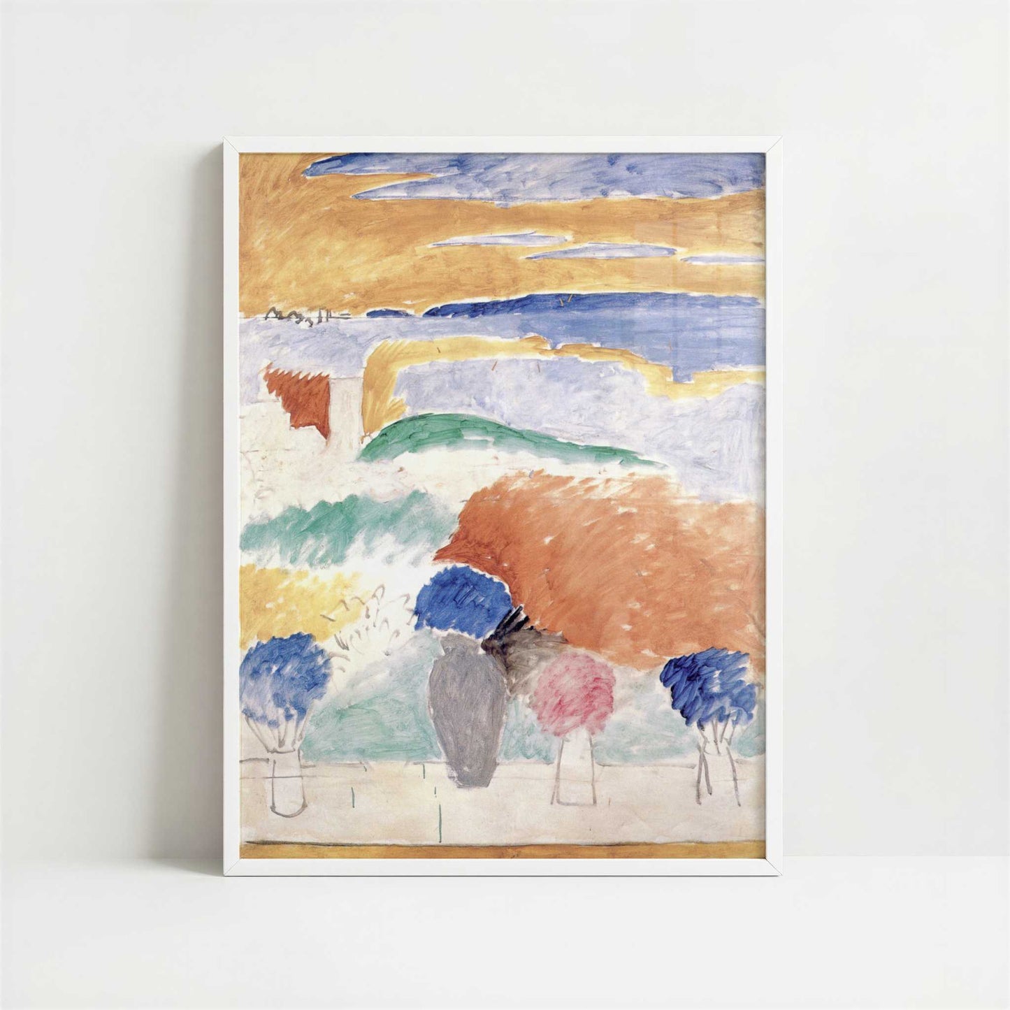 Open Window at Tangier (1913) by Henri Matisse – Art Print - Art print in white frame
