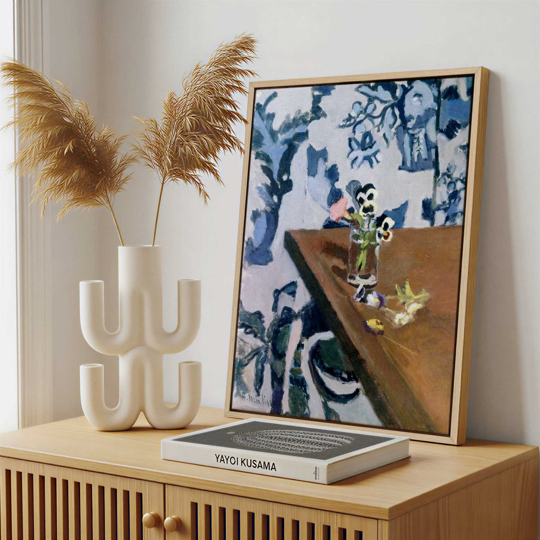 Framed Canvas - Framed canvas in a stylish interior setting