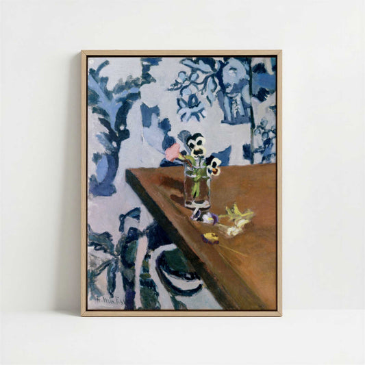 Framed Canvas - Framed canvas in oak color frame