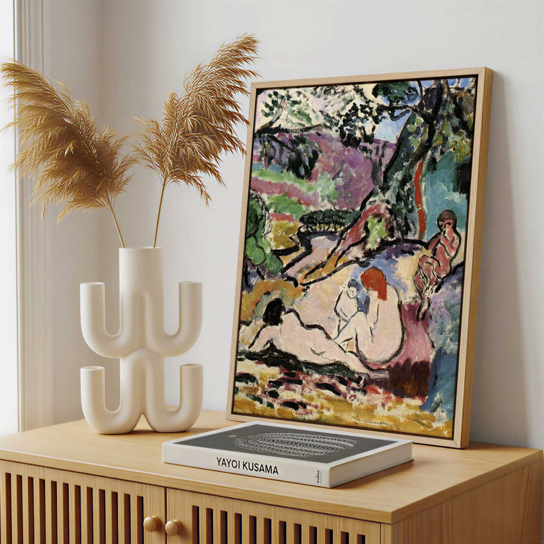 Framed Canvas - Framed canvas in a stylish interior setting