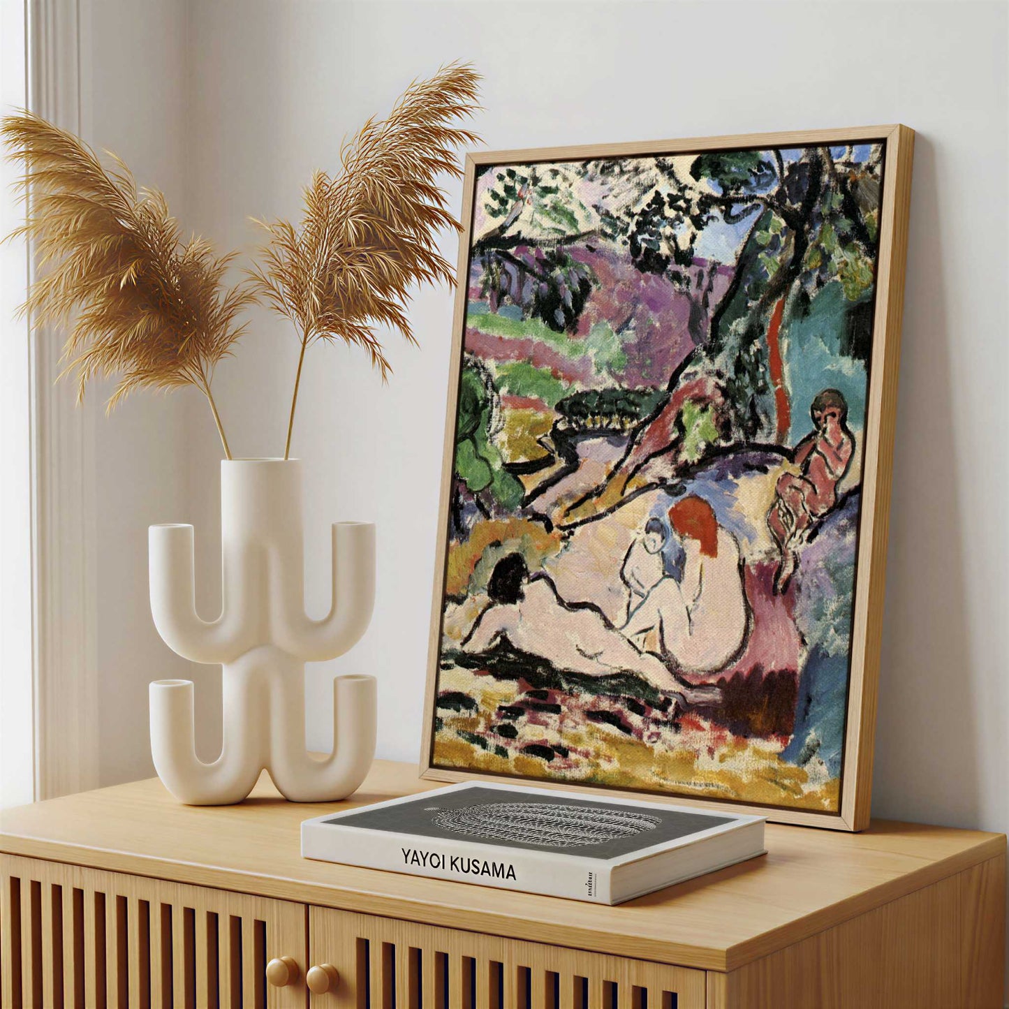 Framed Canvas - Framed canvas in a stylish interior setting