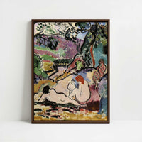 Framed Canvas - Framed canvas in dark wood color frame