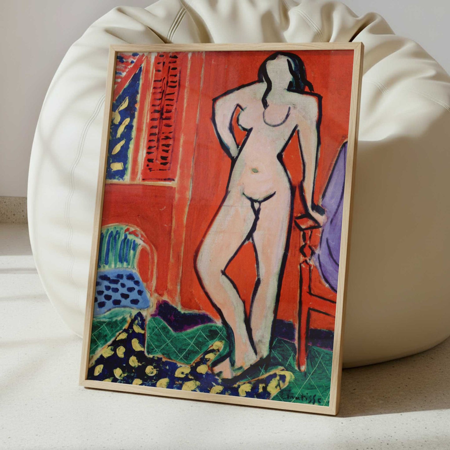 Pink Nude, Red Interior (1947) by Henri Matisse – Art Print - Interior inspiration