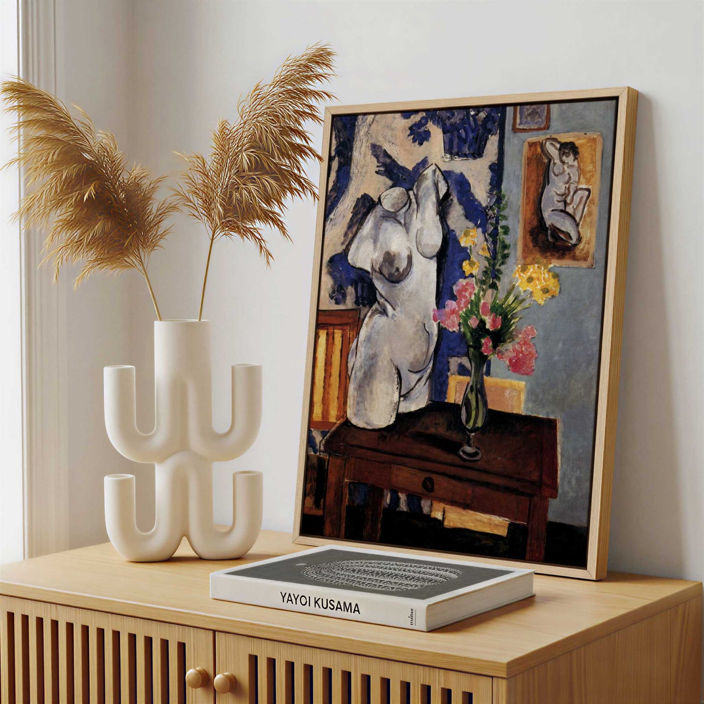 Framed Canvas - Framed canvas in a stylish interior setting