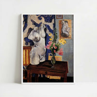 Plaster Torso & Bouquet of Flowers (1919) by Henri Matisse – Art Print - Art print in white frame
