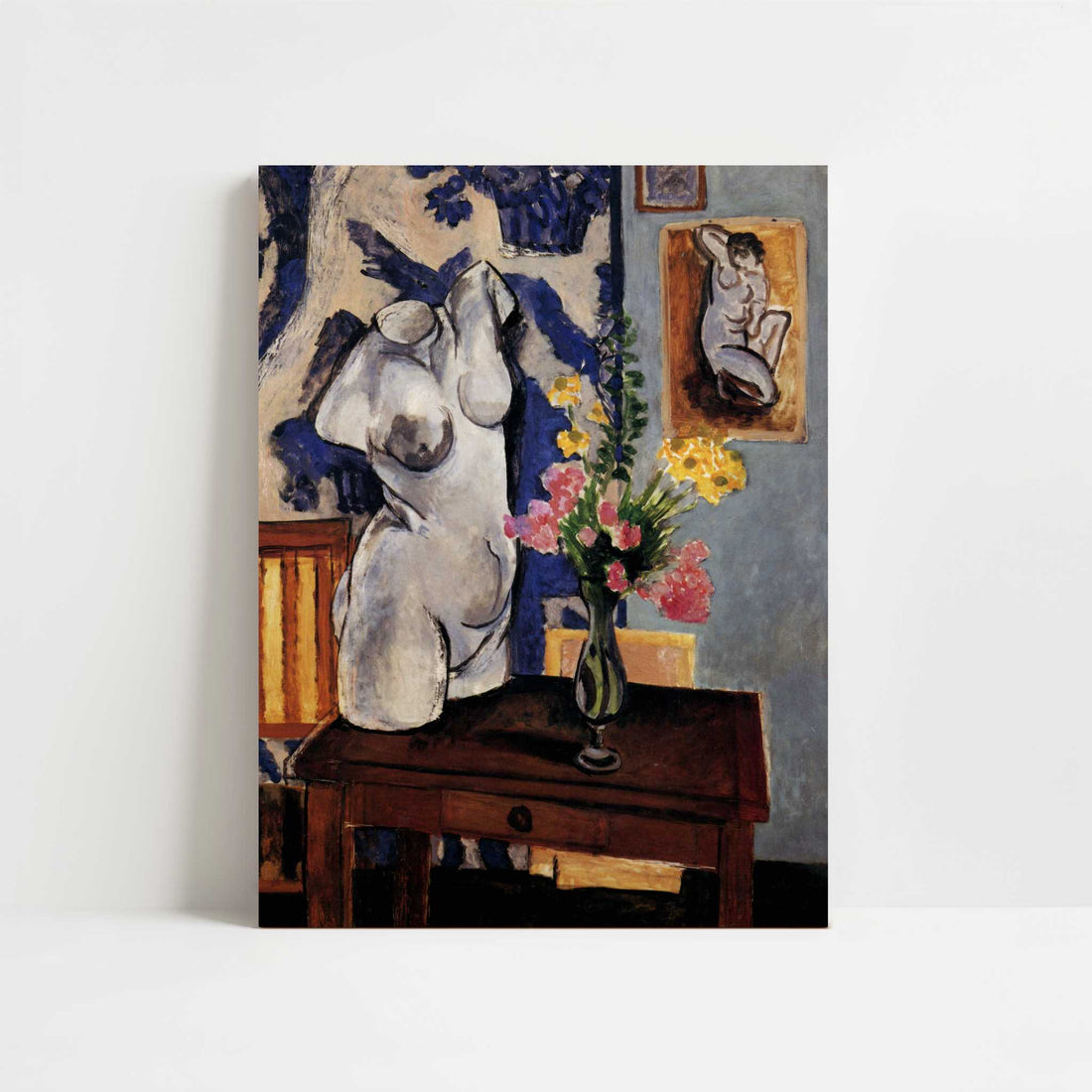 Plaster Torso & Bouquet of Flowers (1919) by Henri Matisse – Art Print - Unframed art print