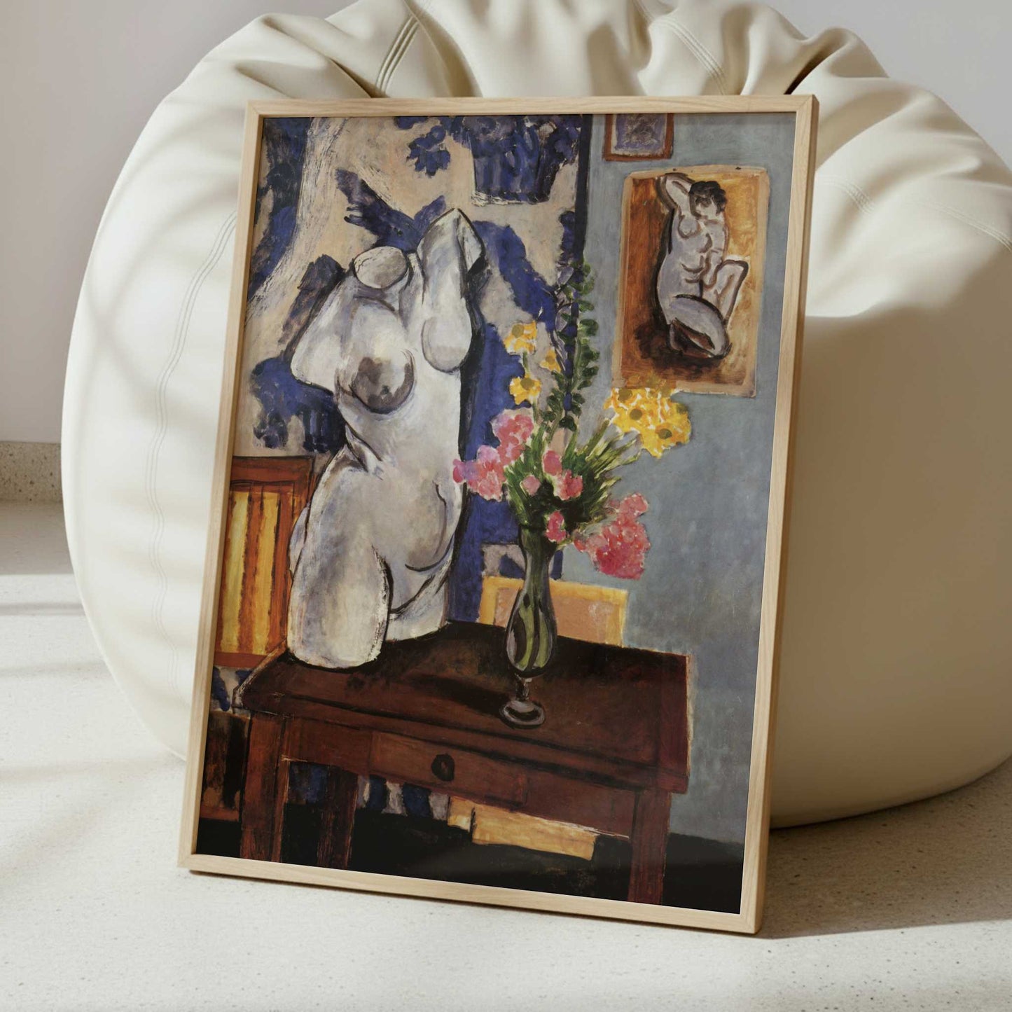 Plaster Torso & Bouquet of Flowers (1919) by Henri Matisse – Art Print - Interior inspiration