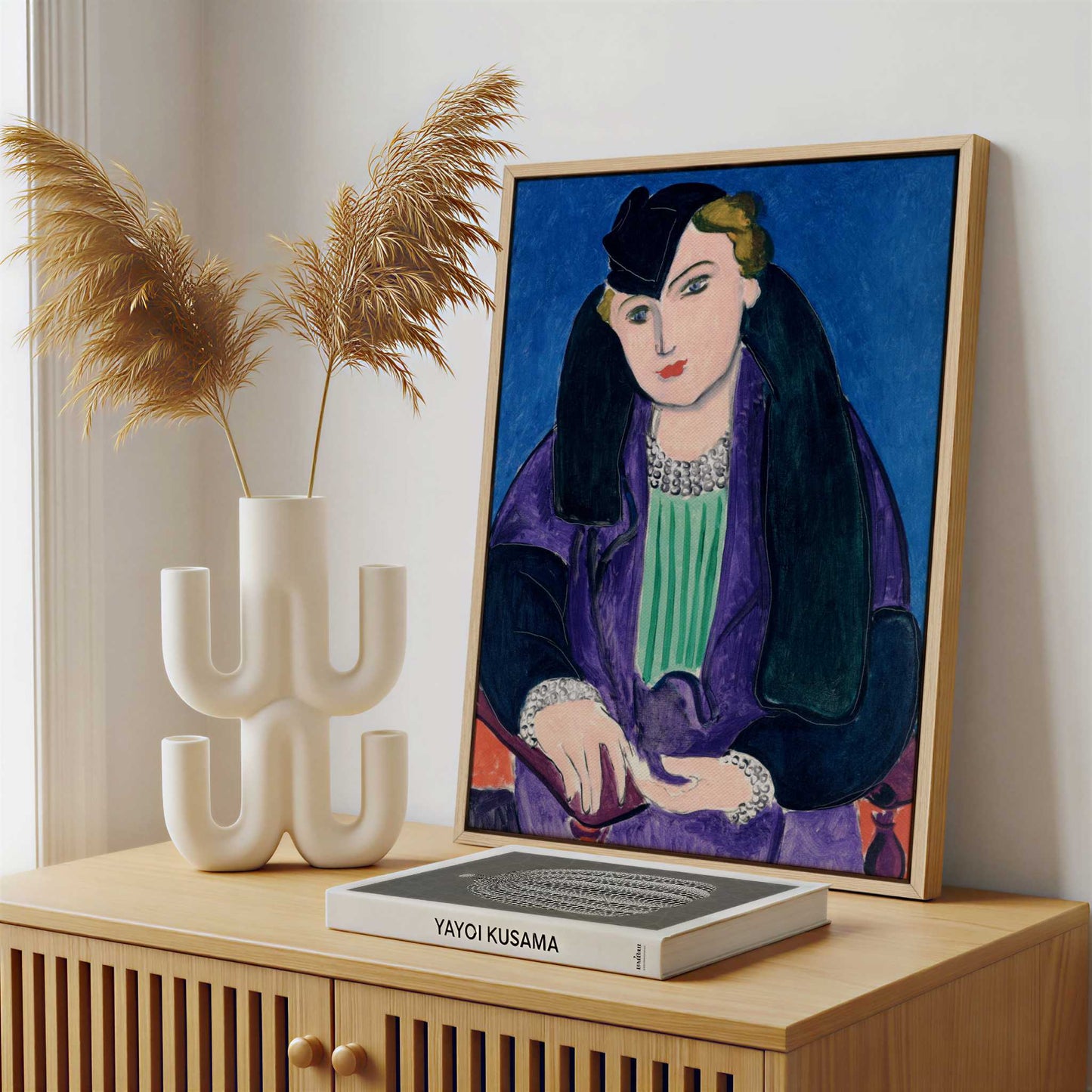Framed Canvas - Framed canvas in a stylish interior setting
