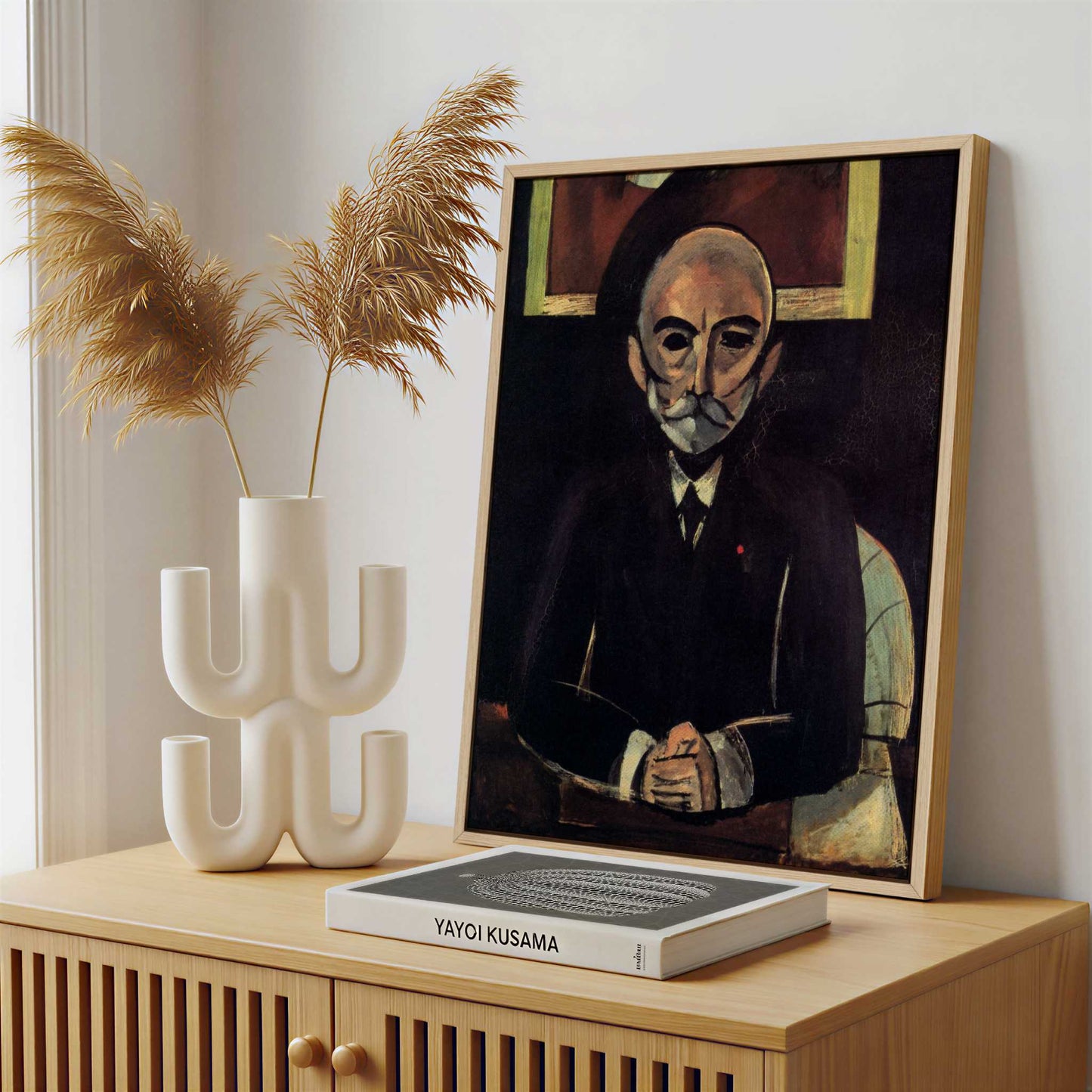 Framed Canvas - Framed canvas in a stylish interior setting