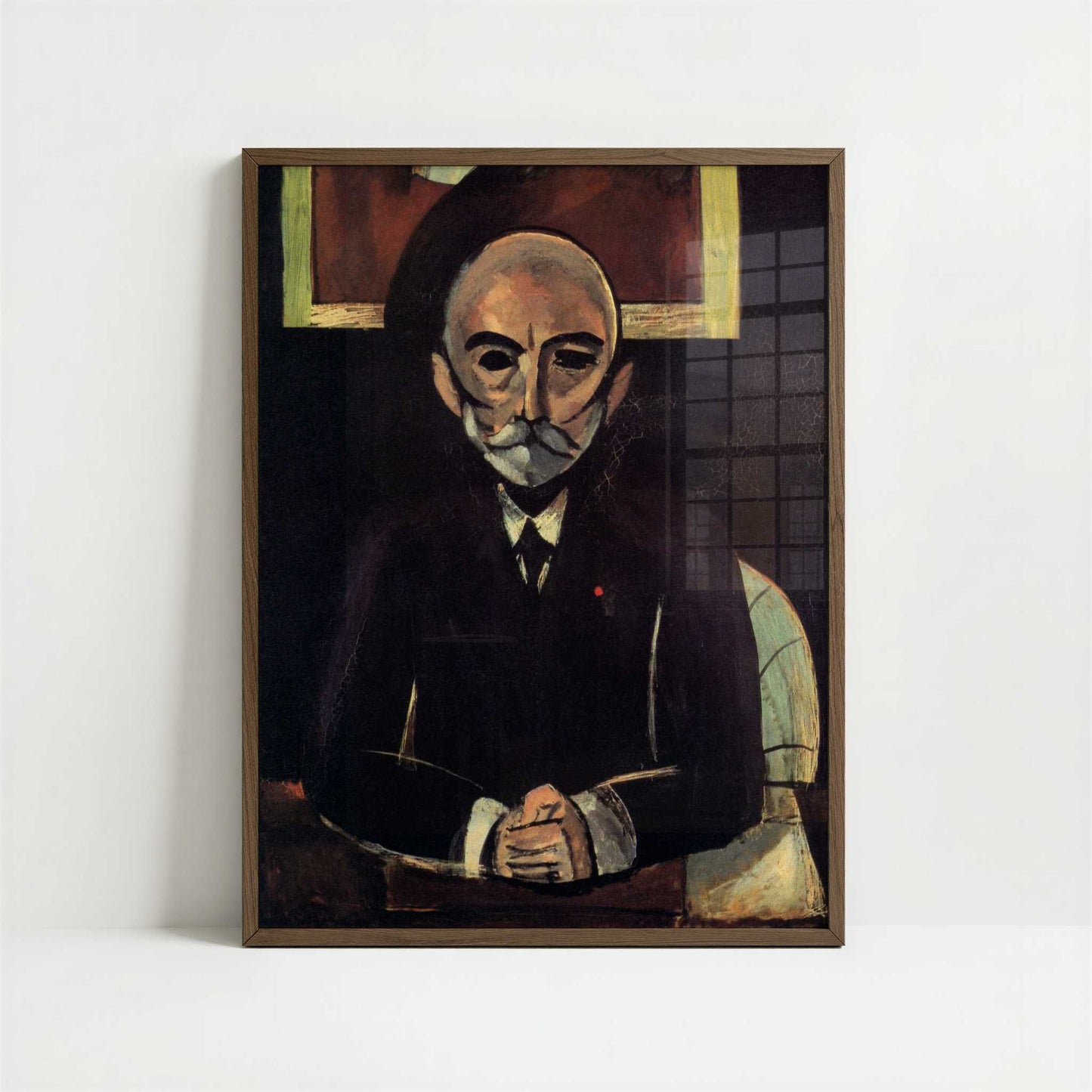Portrait of Auguste Pellerin (1916) by Henri Matisse – Art Print - Art print in dark wood frame