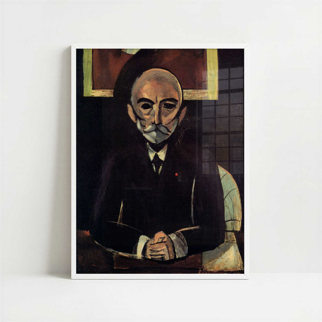 Portrait of Auguste Pellerin (1916) by Henri Matisse – Art Print - Art print in white frame