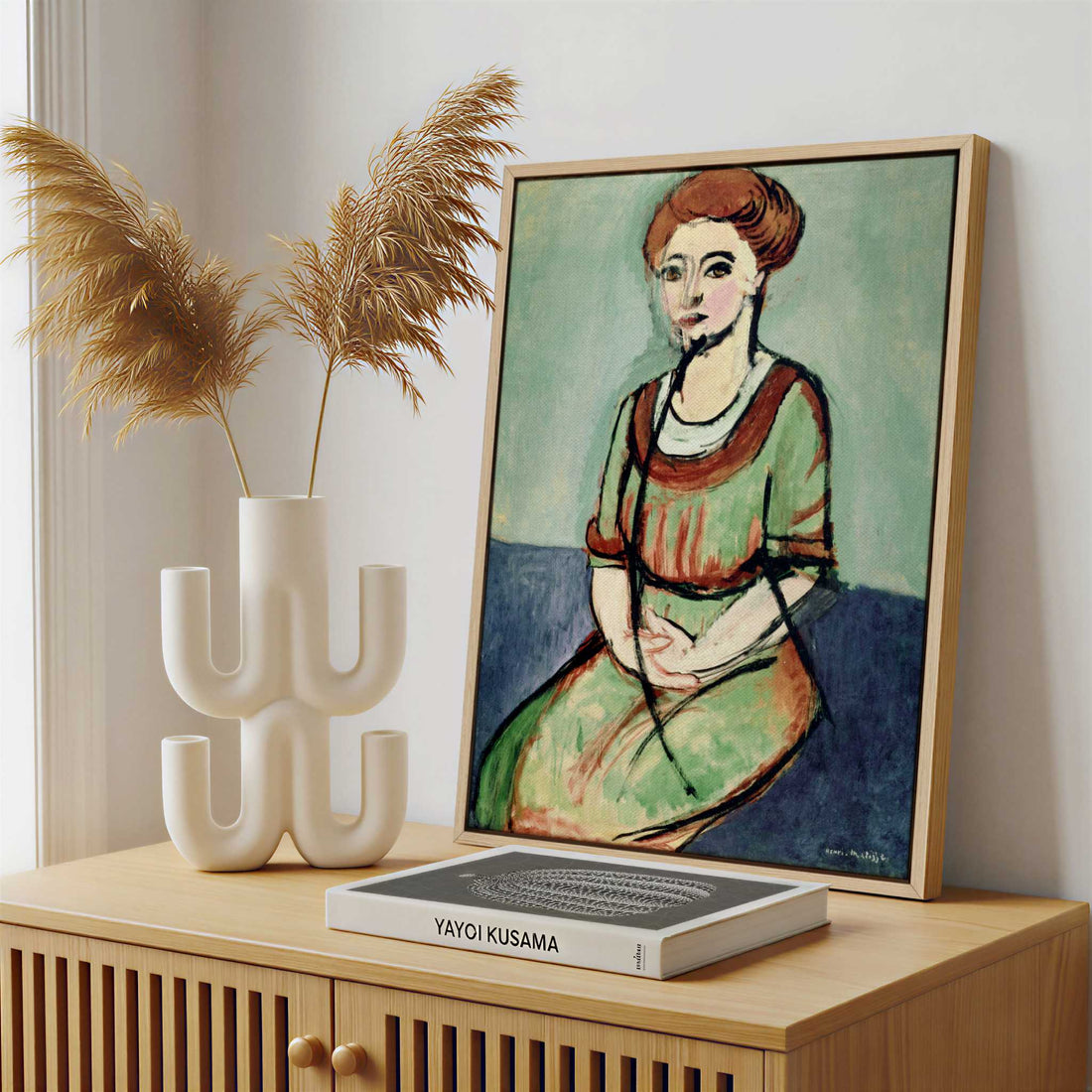 Framed Canvas - Framed canvas in a stylish interior setting