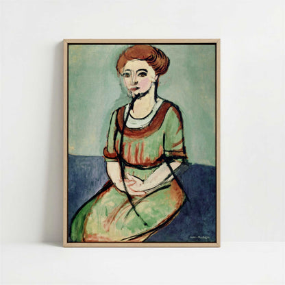 Framed Canvas - Framed canvas in oak color frame