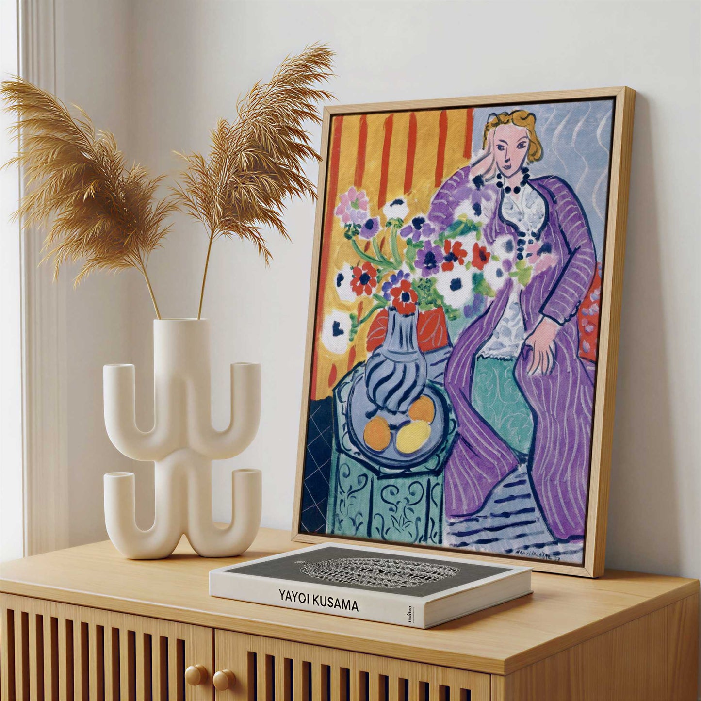 Framed Canvas - Framed canvas in a stylish interior setting