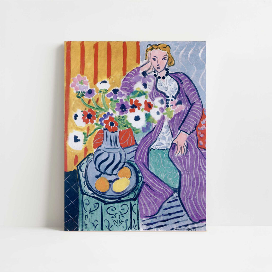 Purple Robe and Anemones (1937) by Henri Matisse – Art Print - Unframed art print