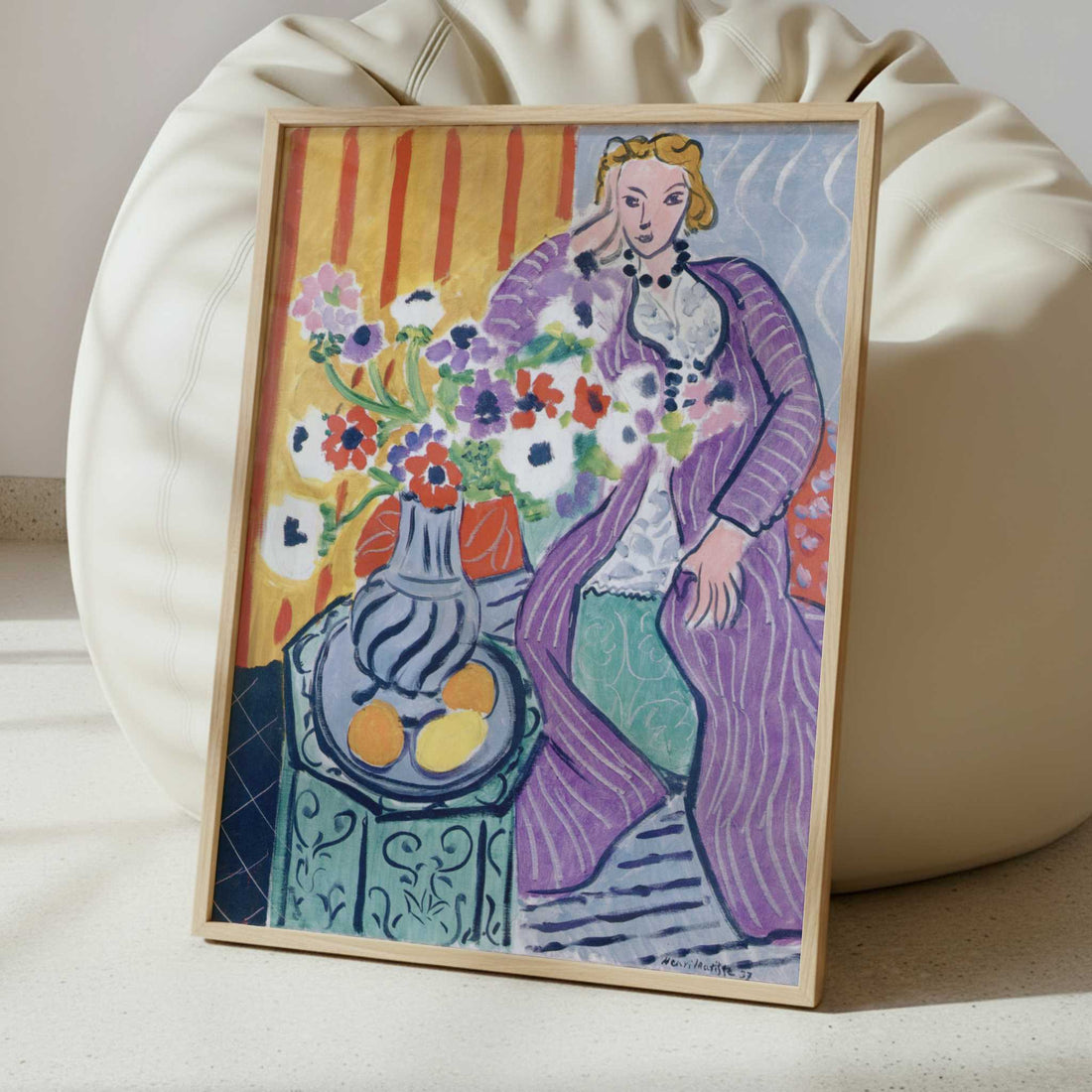 Purple Robe and Anemones (1937) by Henri Matisse – Art Print - Interior inspiration
