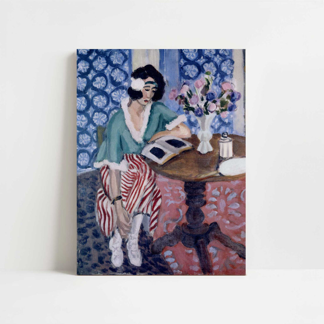 Reading Woman at a Table (1921) by Henri Matisse – Art Print - Unframed art print