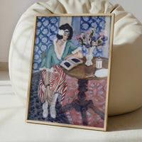 Reading Woman at a Table (1921) by Henri Matisse – Art Print - Interior inspiration