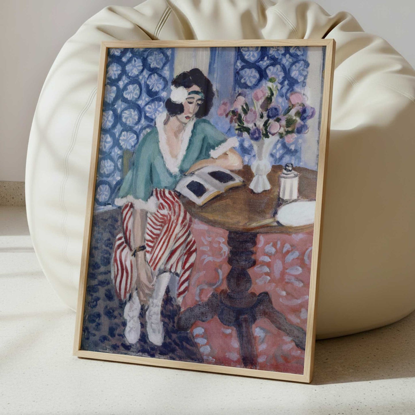 Reading Woman at a Table (1921) by Henri Matisse – Art Print - Interior inspiration