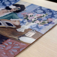 Reading Woman at a Table (1921) by Henri Matisse – Art Print - Close-up detail of the art print