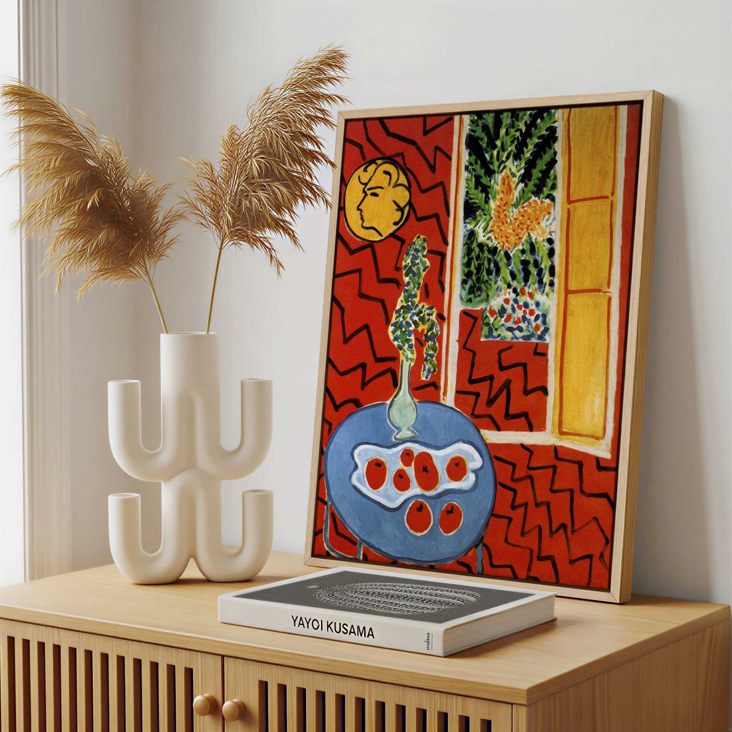 Framed Canvas - Framed canvas in a stylish interior setting