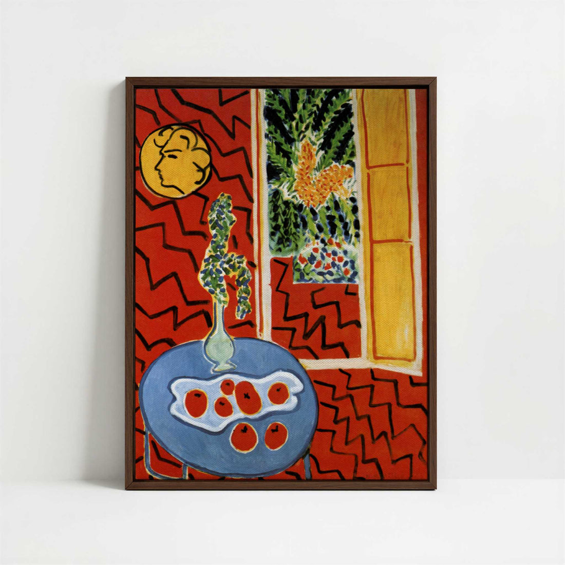 Framed Canvas - Framed canvas in dark wood color frame