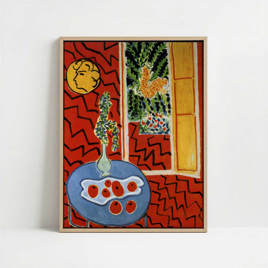 Framed Canvas - Framed canvas in oak color frame