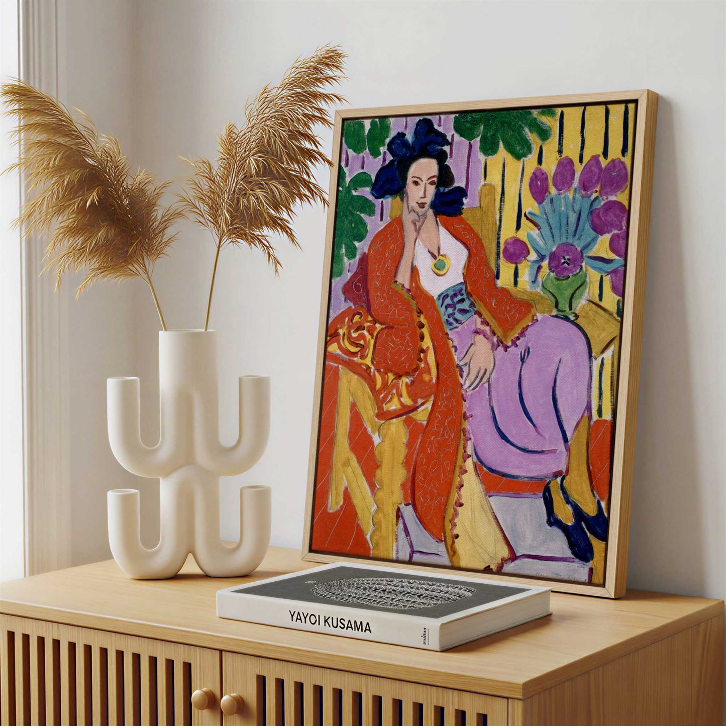 Framed Canvas - Framed canvas in a stylish interior setting