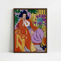 Framed Canvas - Framed canvas in dark wood color frame