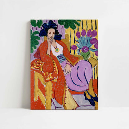 Red Robe & Violet Tulips (1937) by Henri Matisse – Art Print - Unframed art print