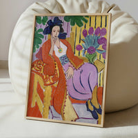 Red Robe & Violet Tulips (1937) by Henri Matisse – Art Print - Interior inspiration