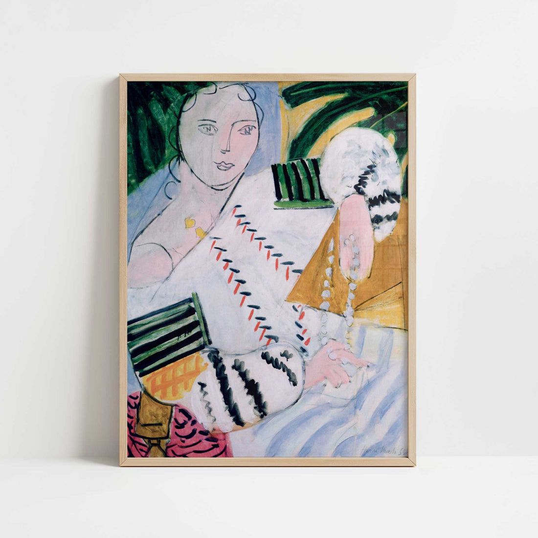 Romanian Blouse (1937) by Henri Matisse – Art Print - Art print in oak frame