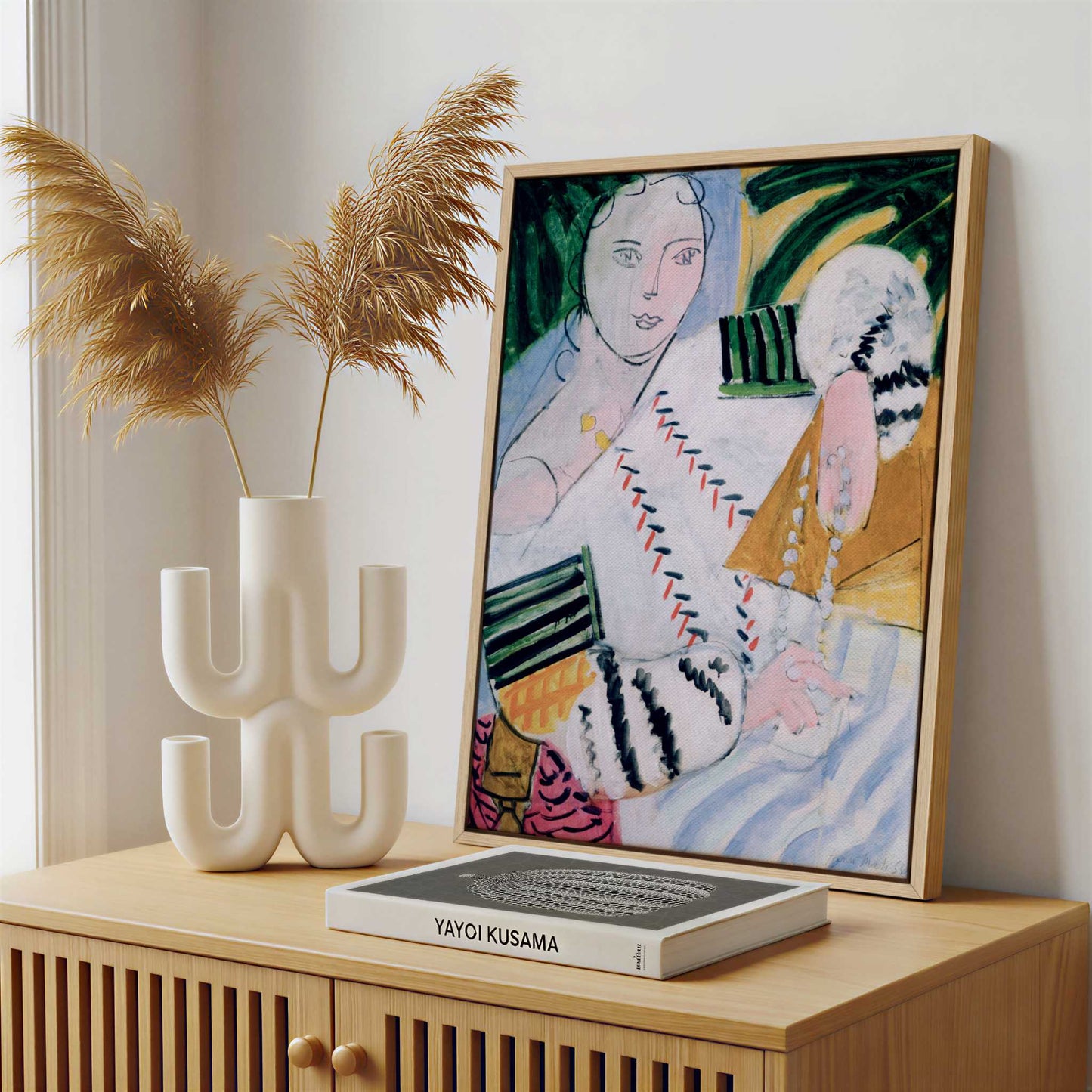 Framed Canvas - Framed canvas in a stylish interior setting