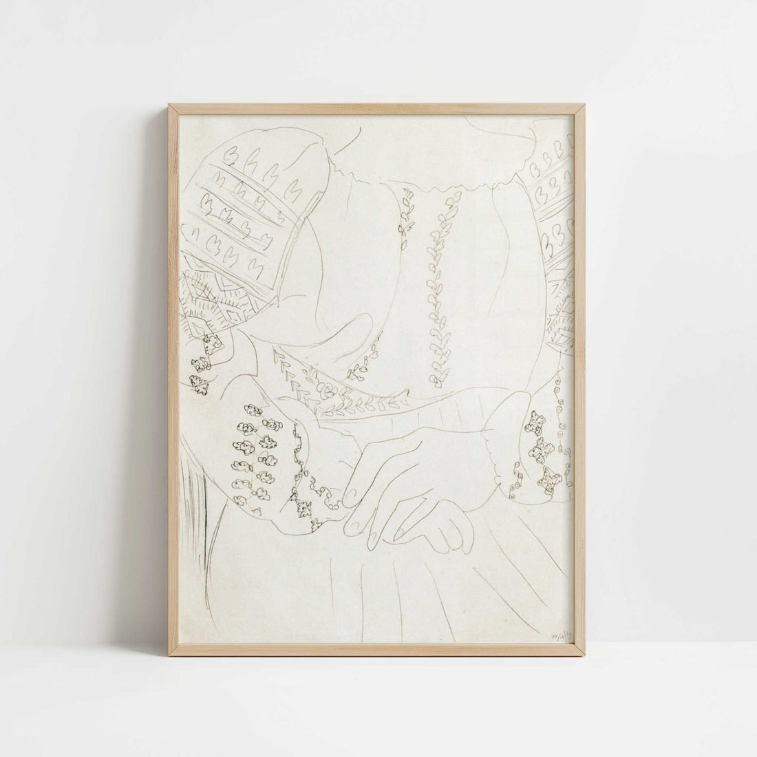 Romanian Blouse (1939) by Henri Matisse – Art Print - Art print in oak frame