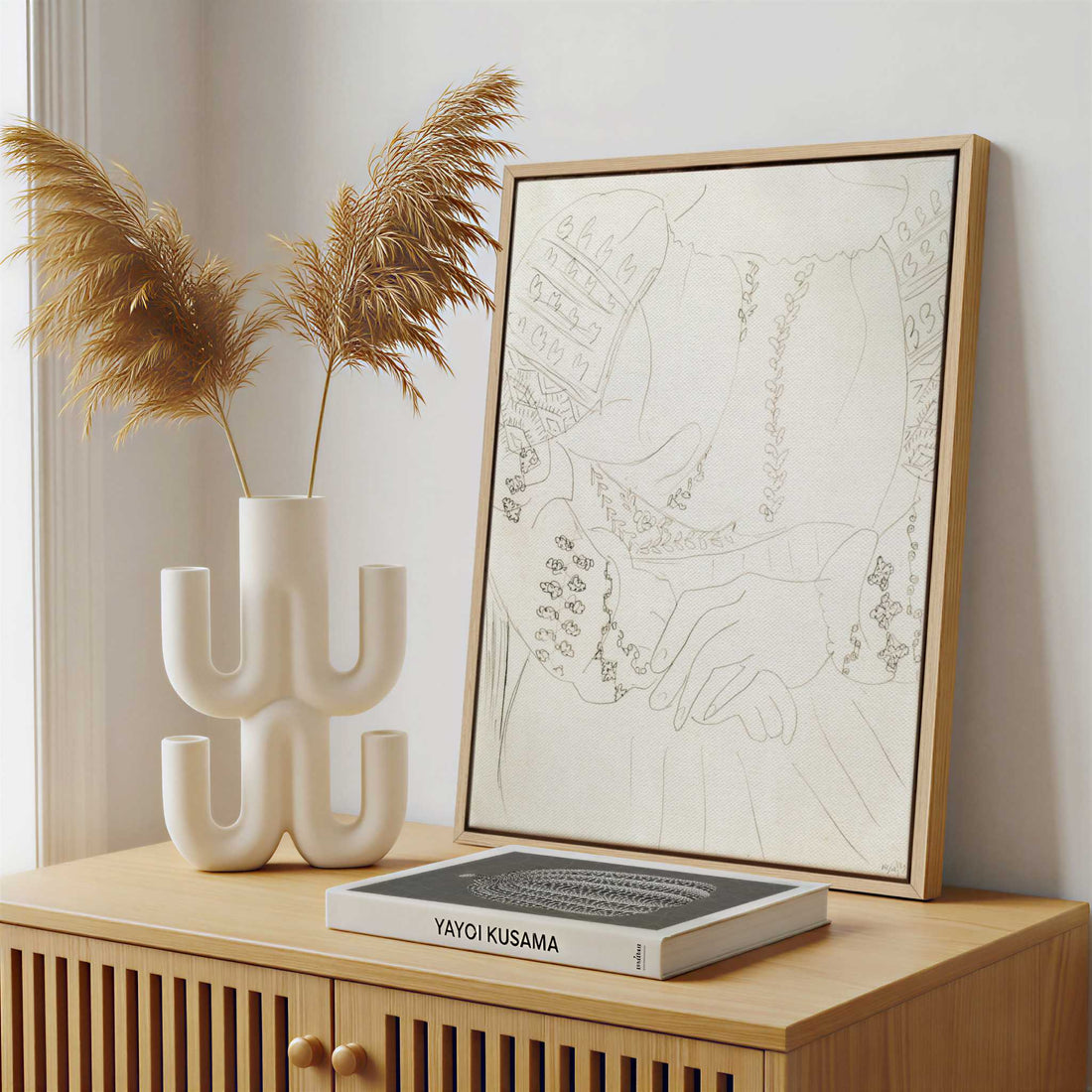 Framed Canvas - Framed canvas in a stylish interior setting