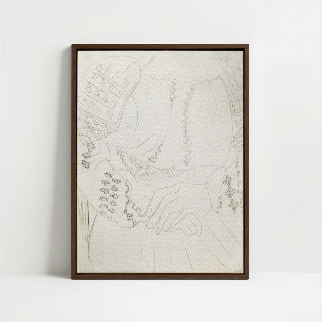 Framed Canvas - Framed canvas in dark wood color frame