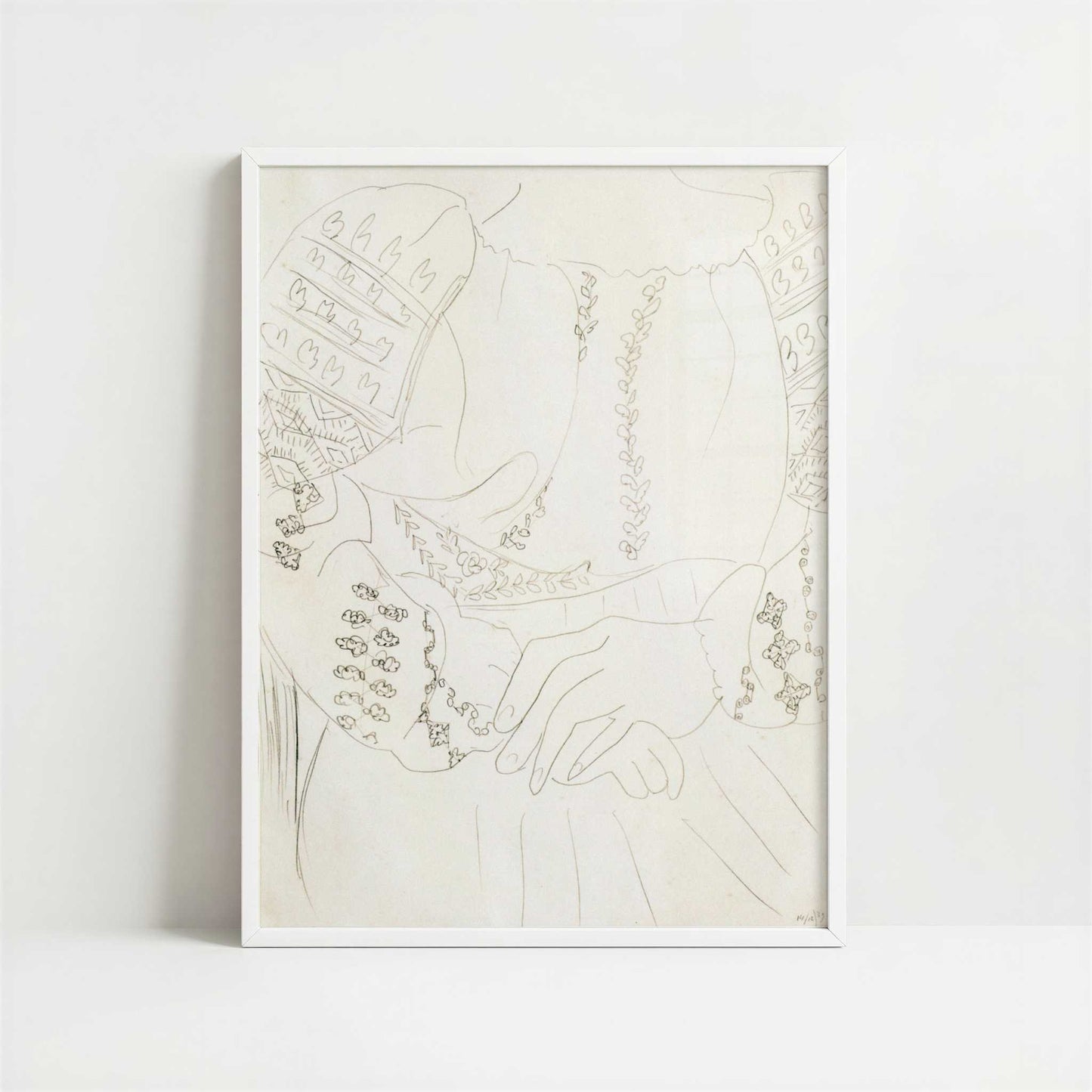 Romanian Blouse (1939) by Henri Matisse – Art Print - Art print in white frame